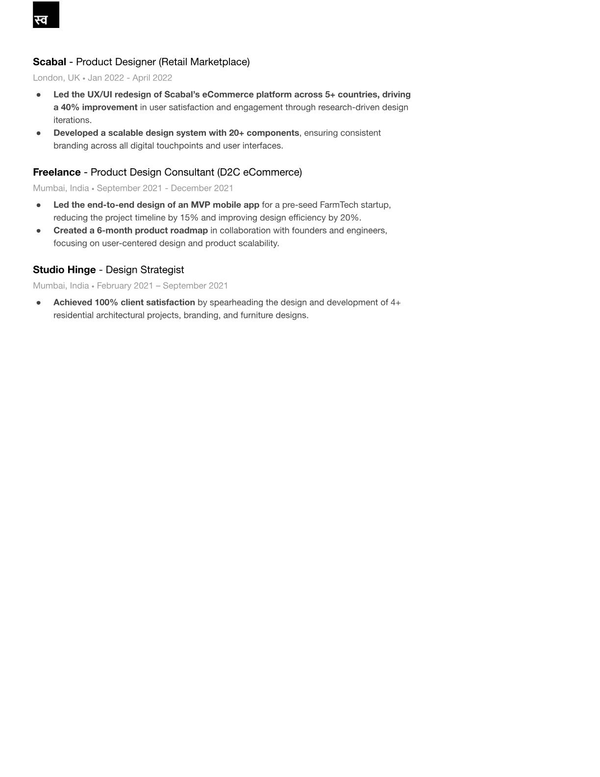 Swaraj Patil’s resume, page 2 of 2