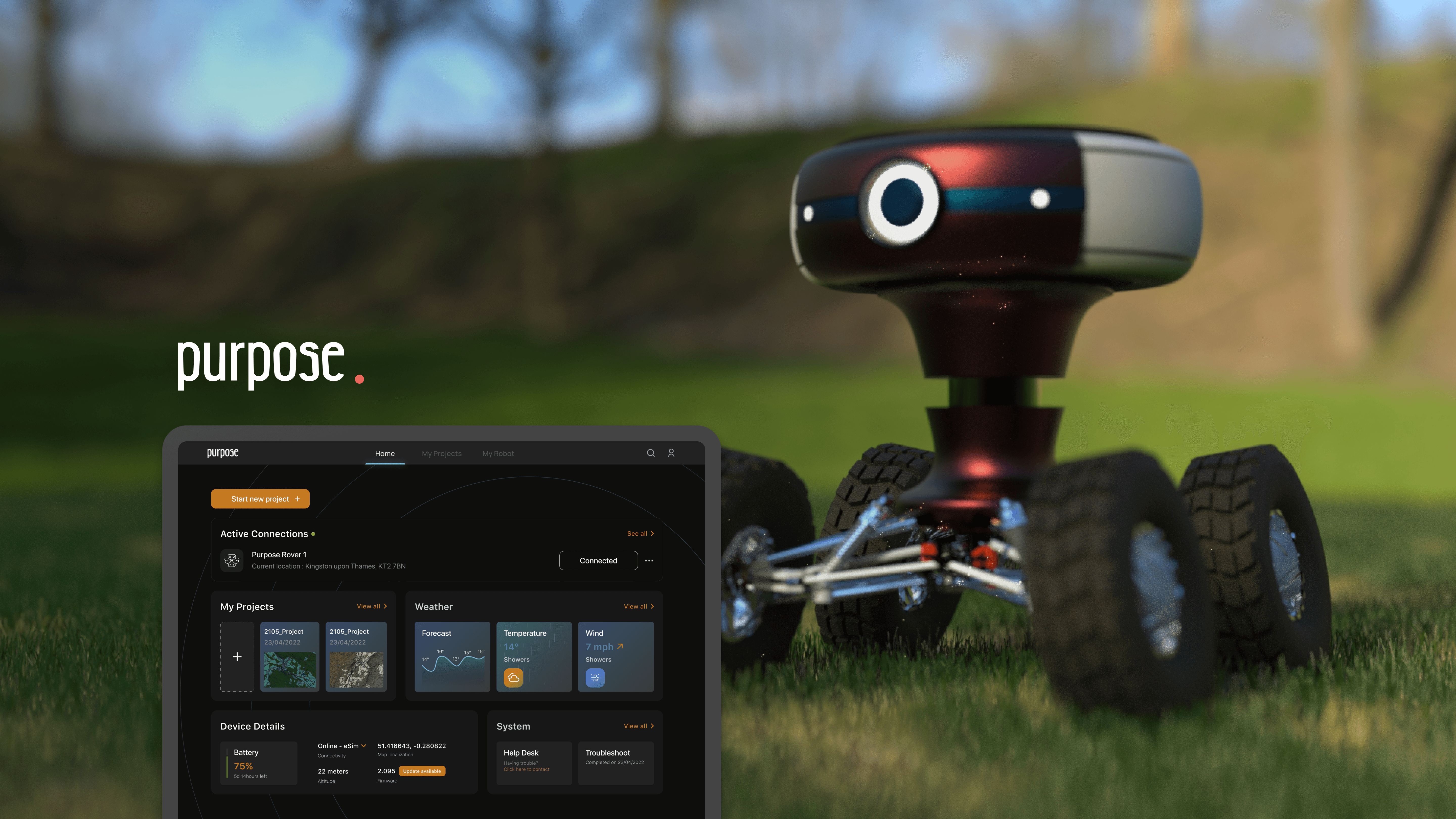 Purpose : Autonomous Rover: project visual
