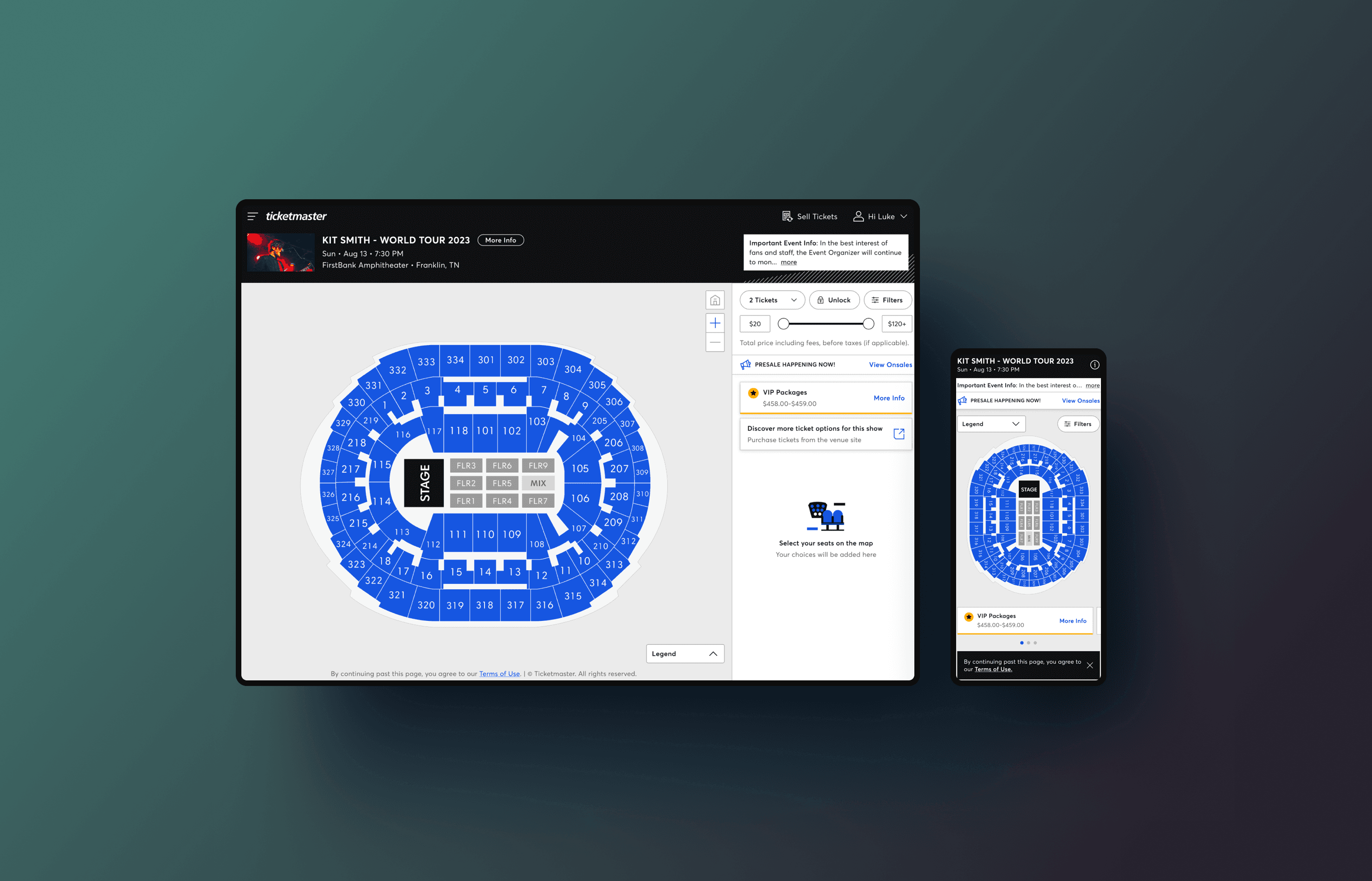 Events Detail Page: desktop and mobile redesign